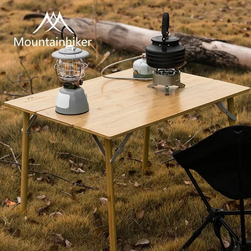 Mountainhiker 야외 캠핑 대나무 접이식 테이블