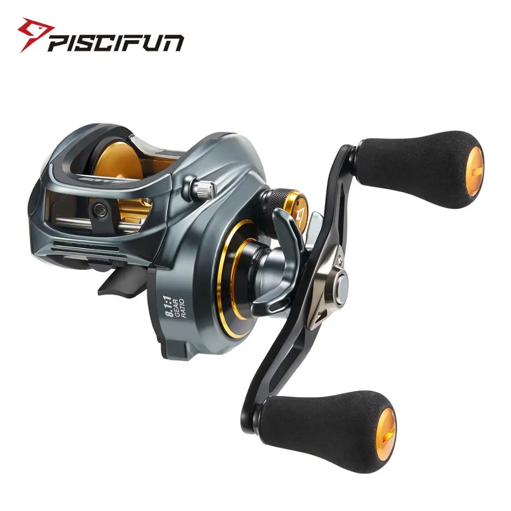 Piscifun Thunder Baitcasting Reel 8.2Kg Drag Power 7.1:1 Gear Ratio 238g Aluminum High Speed  Right or Left Bait Casting Reel