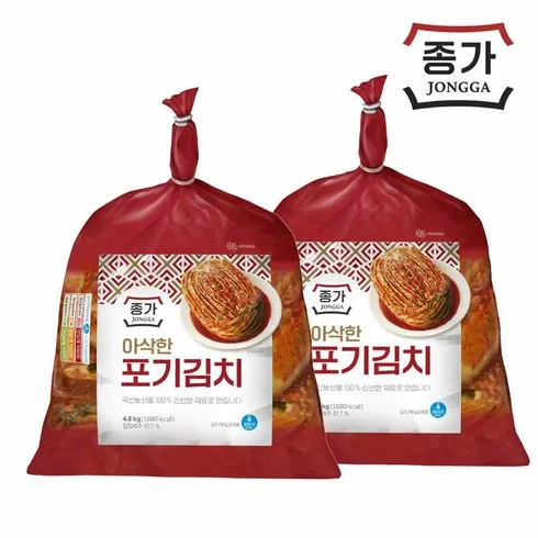 종가 종가집 아삭한포기김치 4.8kg2 총 9.6kg