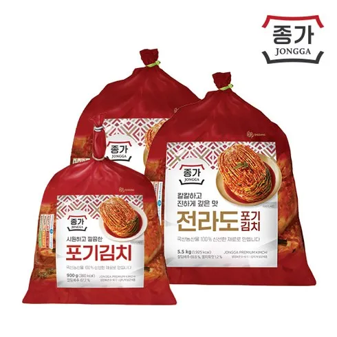 종가 종가집 중부식 포기김치 11kg  열무김치 900g